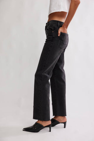 Free People - Risk Taker Mid Rise Straight Jeans
