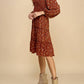 A.U.W. - Tiered Floral Dress With Smocking Long Sleeve