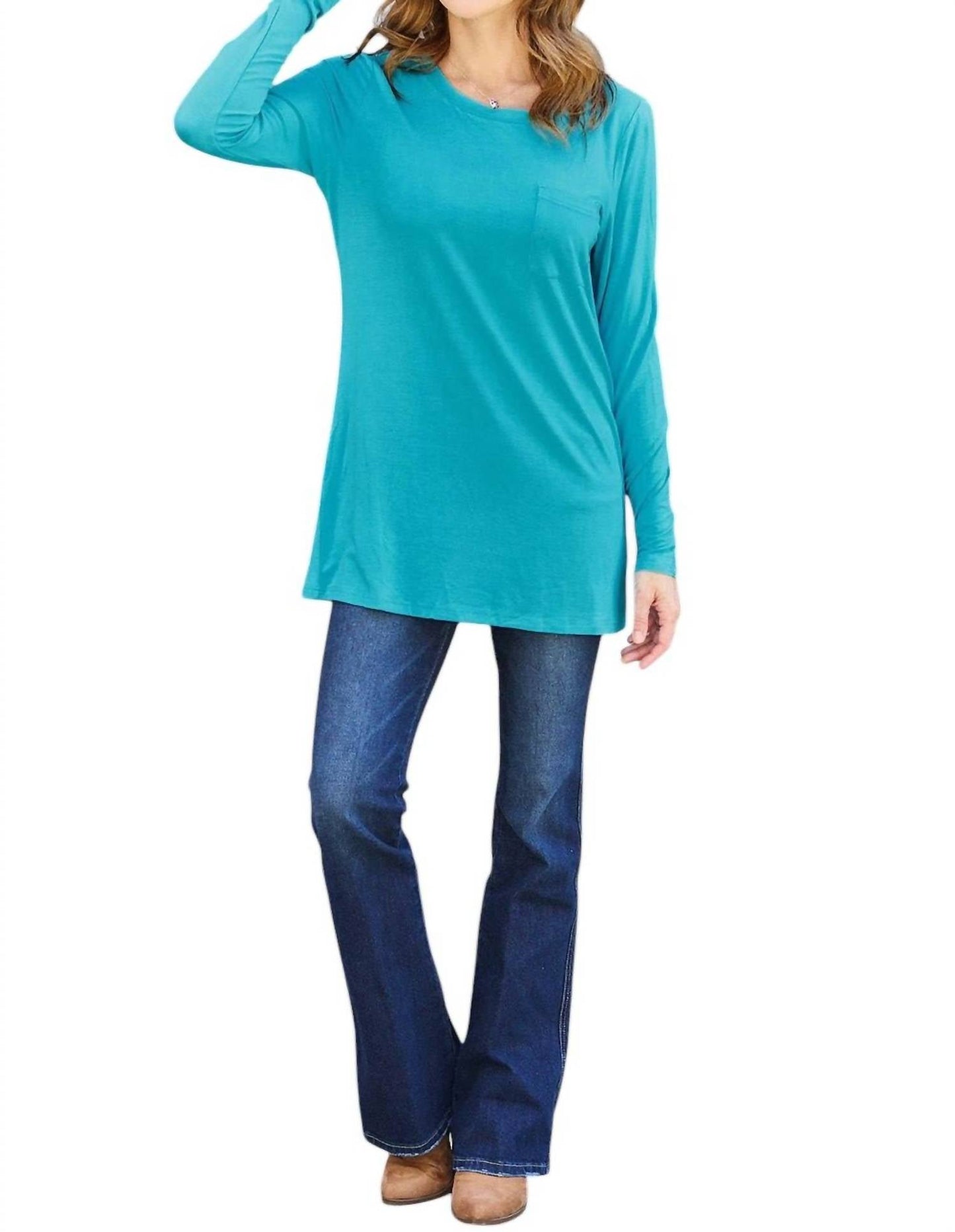Basic Bae - Luxe Long Sleeve Top With Pockets