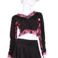 Love Love Tennis - Women's Vee Heart Mesh Crop Top