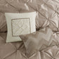 7 Piece Tufted Comforter Set Taupe California King