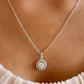 Allyanna Gifts - Women's Moissanite Halo Necklace