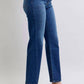 Judy Blue - Mid Rise Side Seam Detail Straight Jeans
