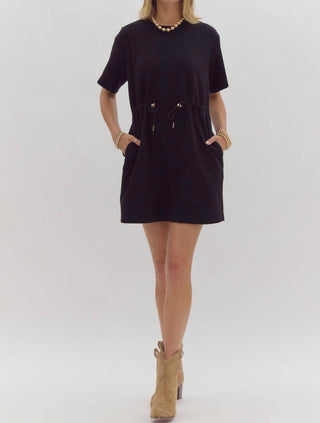 Entro - Drawstring Waist Mini Dress
