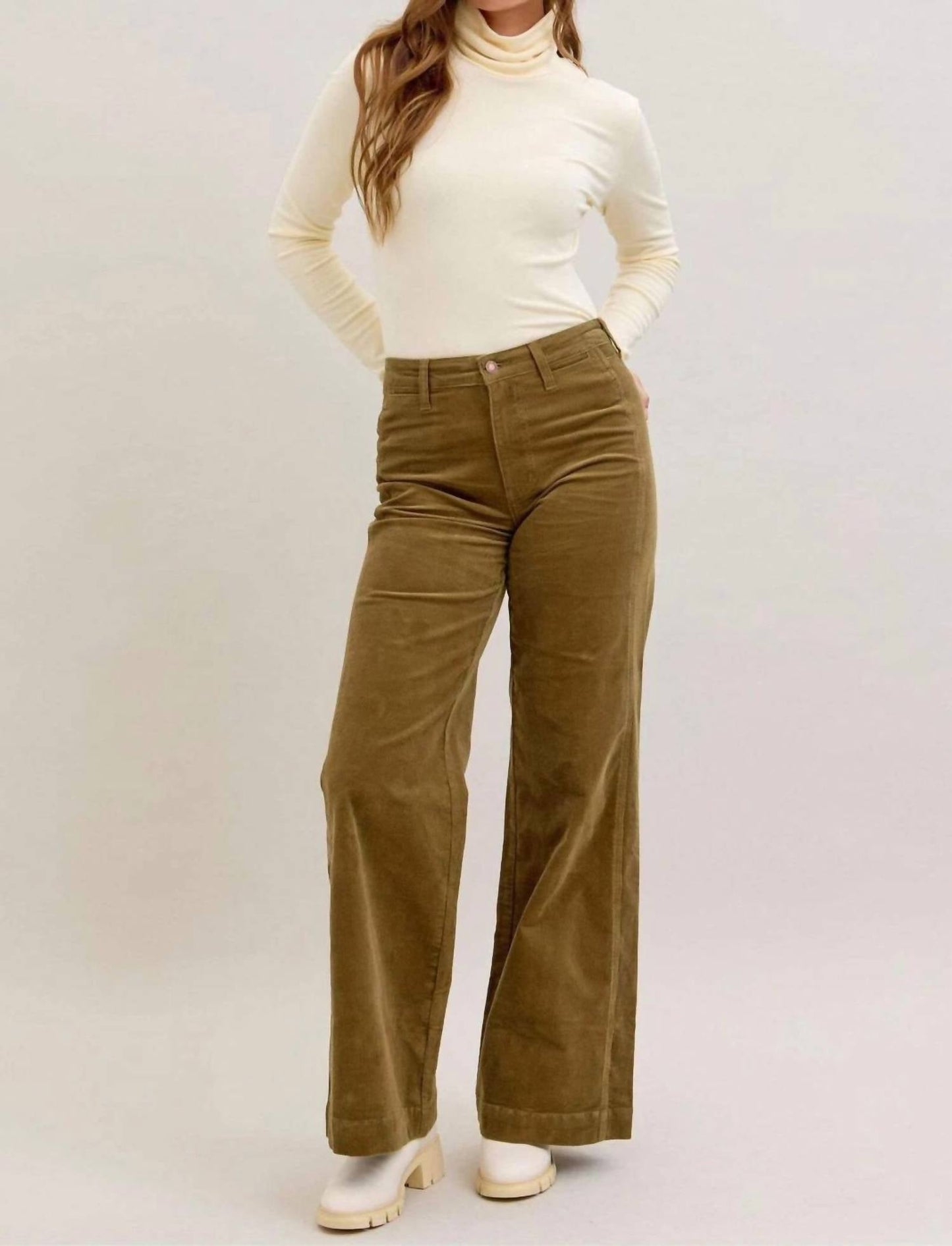 Judy Blue - High Waist Corduroy Retro Wide Leg Bottoms