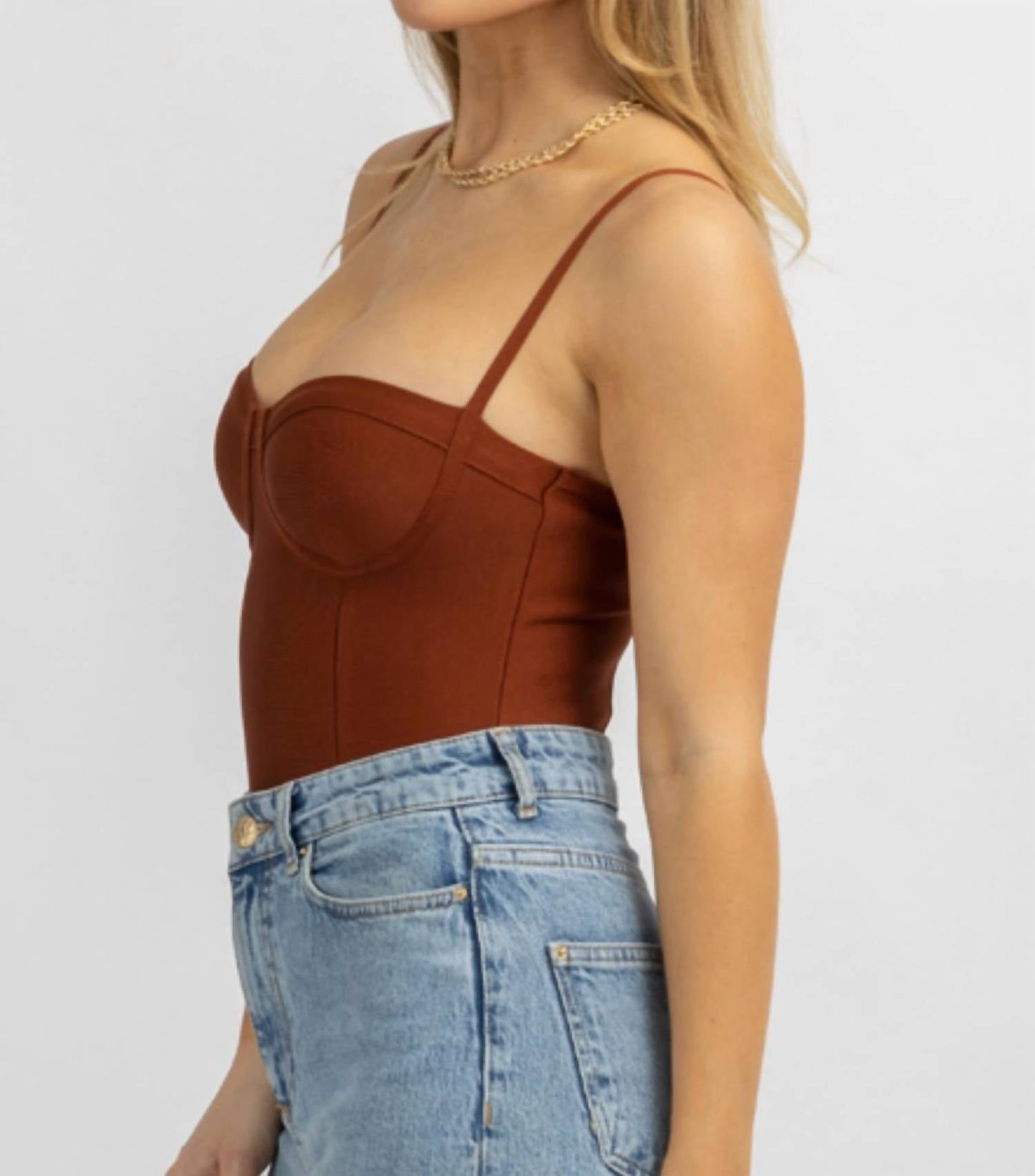 Win Win Apparel - BUSTIER SLEEVELESS STRETCH BODYSUIT