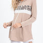 7Th Ray - Mocha Leopard Print Hooded Sweatshirt