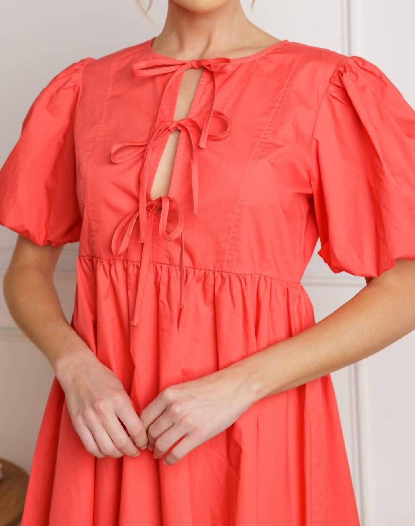 Entro - One Step Closer Bubble Sleeve Dress