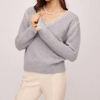 Fifteen Twenty - Ali Stitch V-neck Sweater