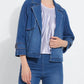Lysse - Women's Crop Denim Trench Coat