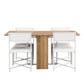 TOPMAX Modern Compact 63-inch 5-Piece Extendable Dining Table Set