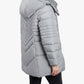 London Fog - Plus Size Zip-front Hooded Puffer Jacket With Button-off Fur Collar
