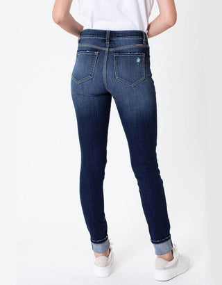 Kancan - High Rise 4-button Super Skinny Distressed Jean