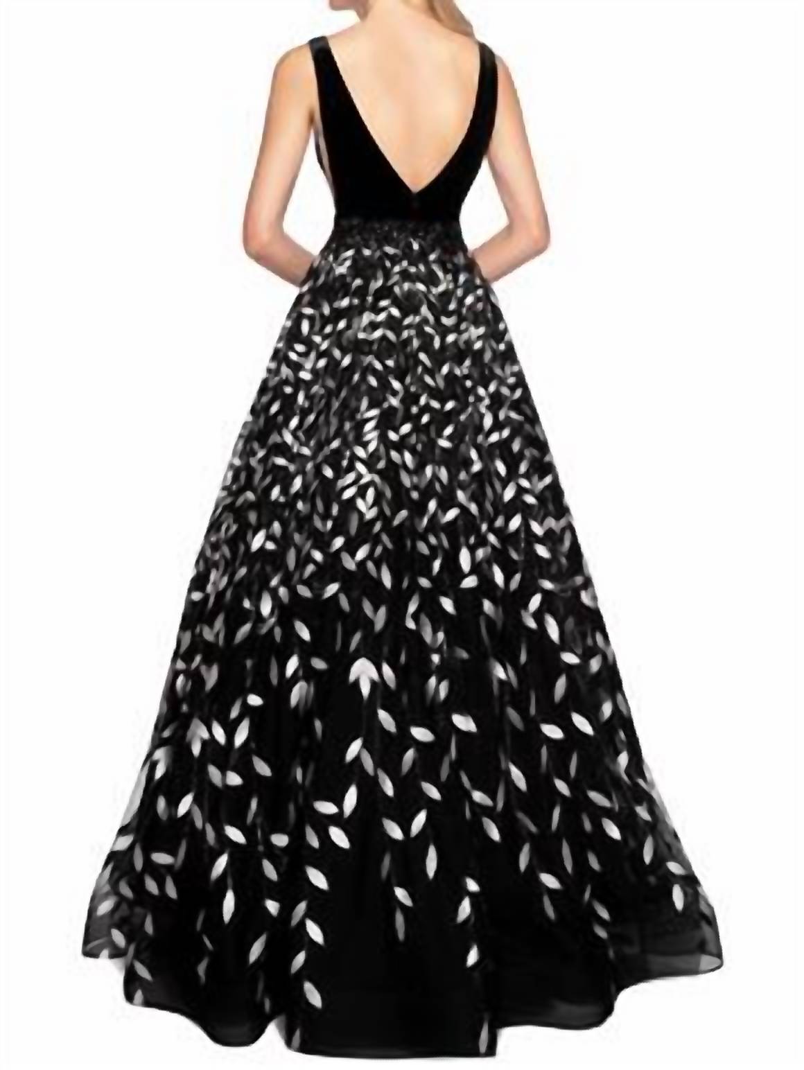 Abby Paris - Velvet floral gown