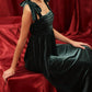 Blu Pepper - Velvet Tie Strap Pleated Midi Dress