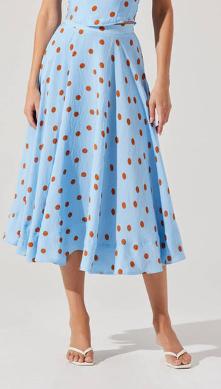 Astr - Janie Polka Dot Midi Skirt