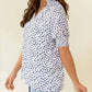 Doe And Rae - Dot Print Short Sleeve Blouse