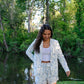 Tcec - Hollis Floral Blazer And Tie-detail Shorts Set
