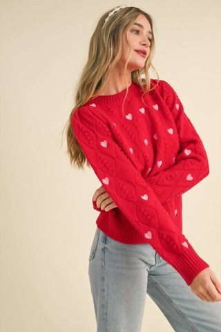 &Merci - Heart Knit Sweater