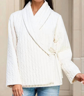 Allie Rose - Ophelia Quilted Wrap Tie Jacket
