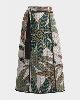 Marie Oliver - Zoie Quilted A-line Cotton Midi Skirt
