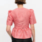 Ganni - Women's Crinkled Taffeta Check Tie Strap Blouse