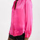 L'Agence - Bianca Band Collar Blouse - Petite