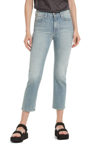 EDWIN Elin High Waist Crop Jeans in Caymen at Nordstrom, Size 27