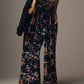 Hutch - Mabel Velvet Burnout Ultra Wide-leg Jumpsuit