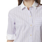 Anne Klein Women's Marleigh Short Sleeve Blouse Purple Size Large