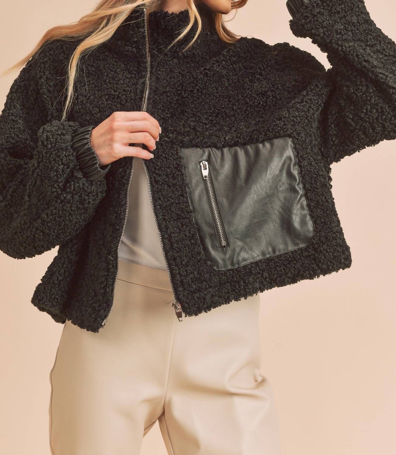 Aemi + Co - Penny Vegan Sherpa Jacket