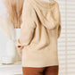 Double Take - Cozy Hooded Sweater With Buttons