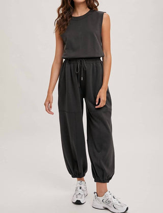 Bluivy - Drawstring Waist Jumpsuit