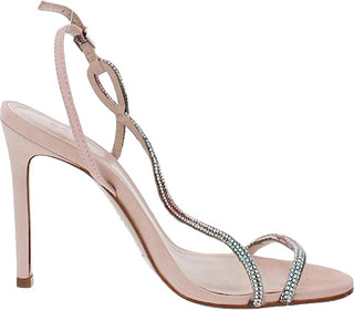 Schutz - Women's Gaela Nubuck Pink Slip On Embellished Buckle Strap High Heel Sandals