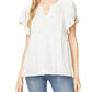 Entro - Flutter Sleeve Eyelet Top