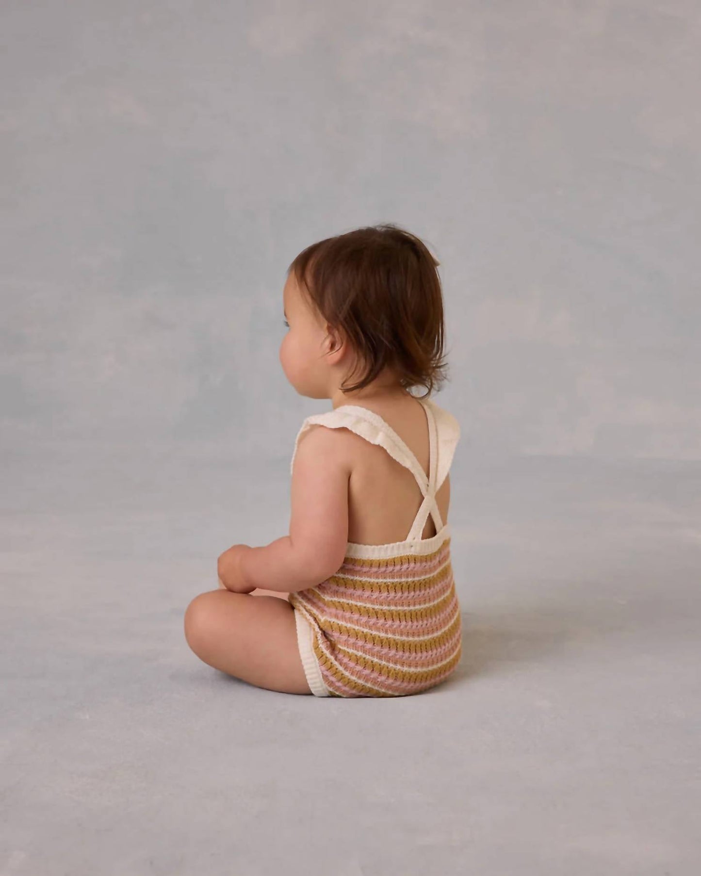 Rylee + Cru - Girl's Stripe Crochet Romper