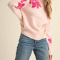 &Merci - Mock Neck Floral Sweater