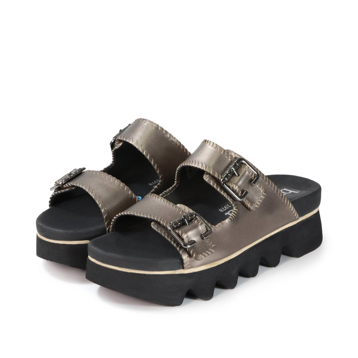 Bussola - Women's Clarinda Capri Buckle Strap Slide Sandals