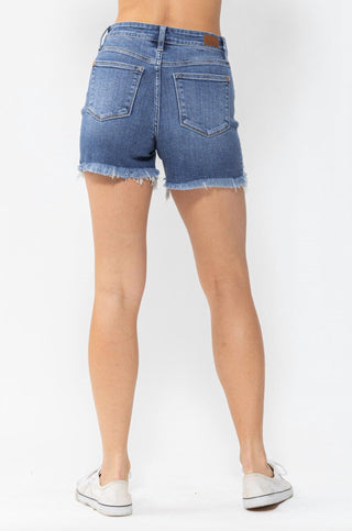 Judy Blue - Frayed Side Seams Shorts