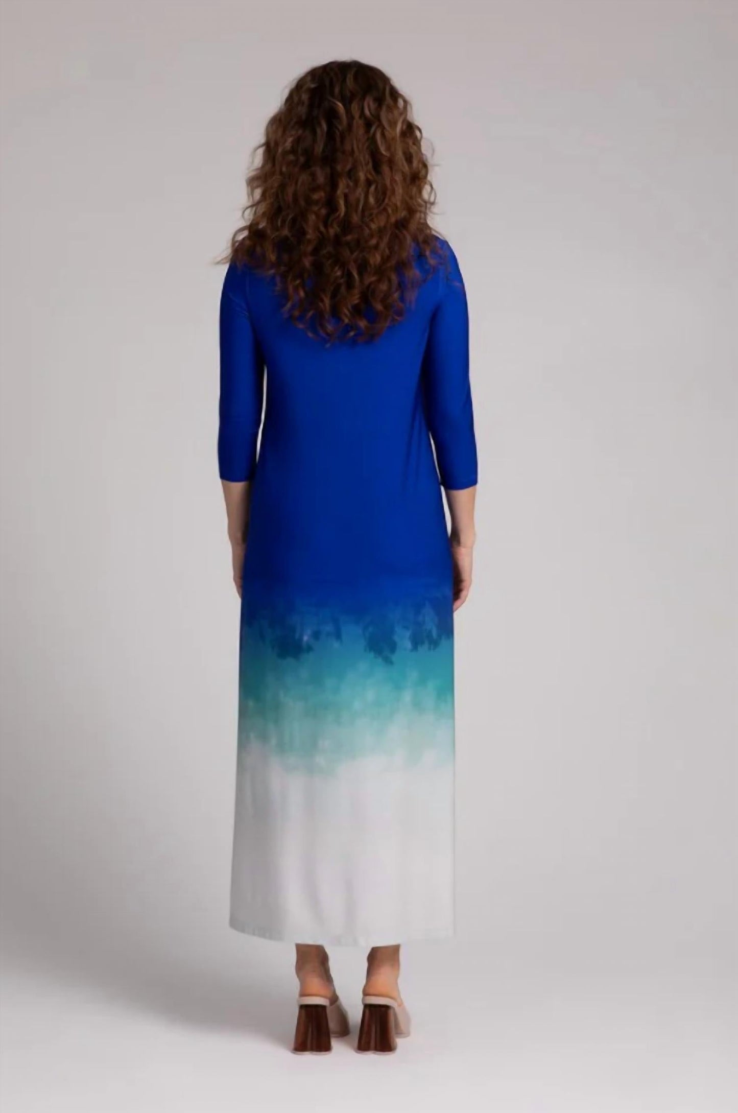 Sympli - V-neck Slit Dress