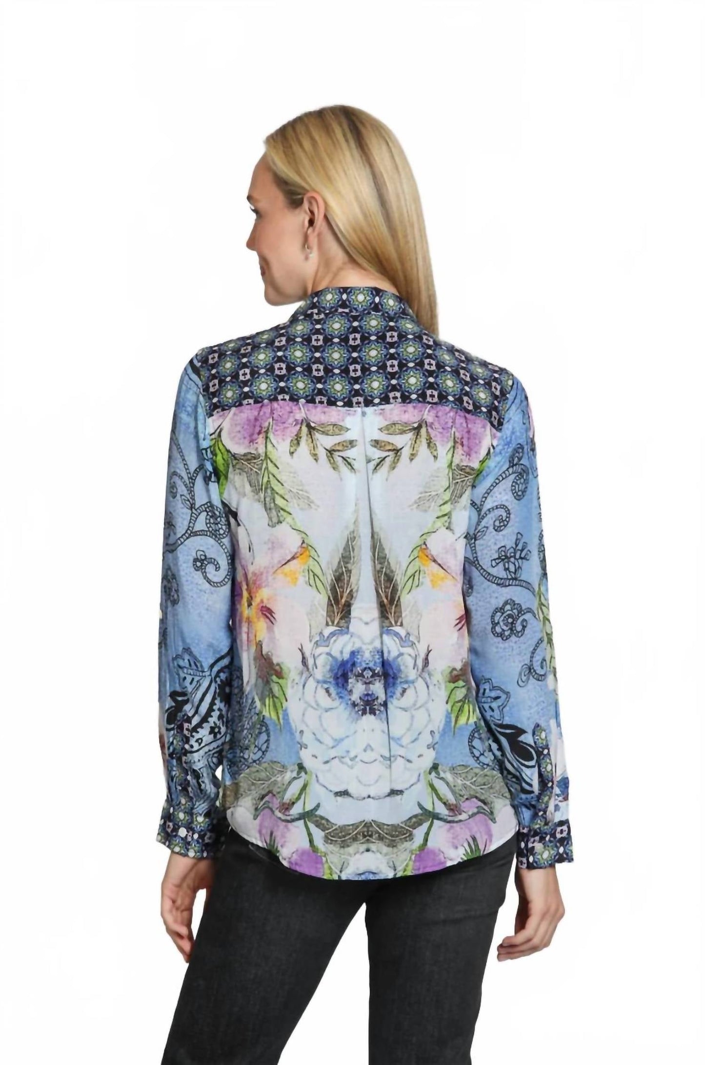 Apny - Button-up Shirt With Roll Up Sleeve