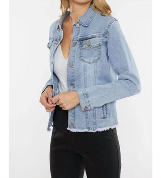 Kancan - Frayed Hem Denim Jacket