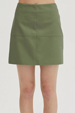 Crescent - Vegan Leather Mini Skirt