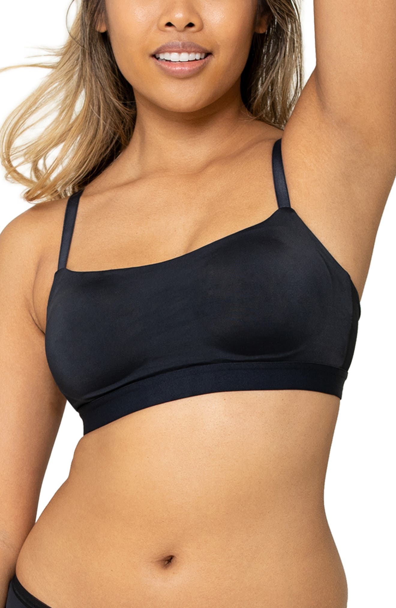 The Eco Straight Up Bralette: Jet Black
