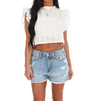 Bucketlist - Soft Focus Lace Crop Top