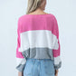 Six/Fifty - Sale Georgia Long Sleeve Color Block Sweater