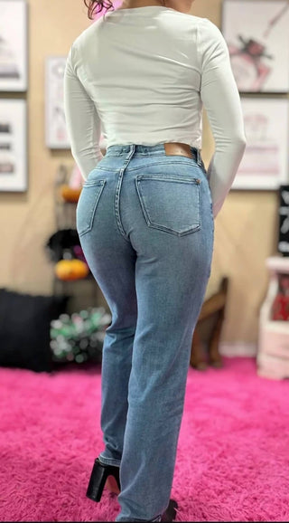 Judy Blue - Spencer Distressed Dad Jeans