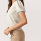 Project Social T - In My Feels Puff Sleeve V-neck Top