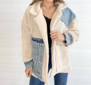 Ellison - Mixed Media Sherpa Denim Jacket