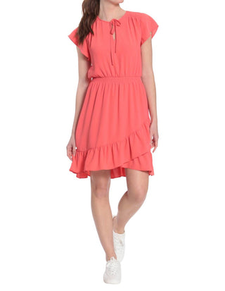 Maggy London - Smocked Waist Ruffle Dress
